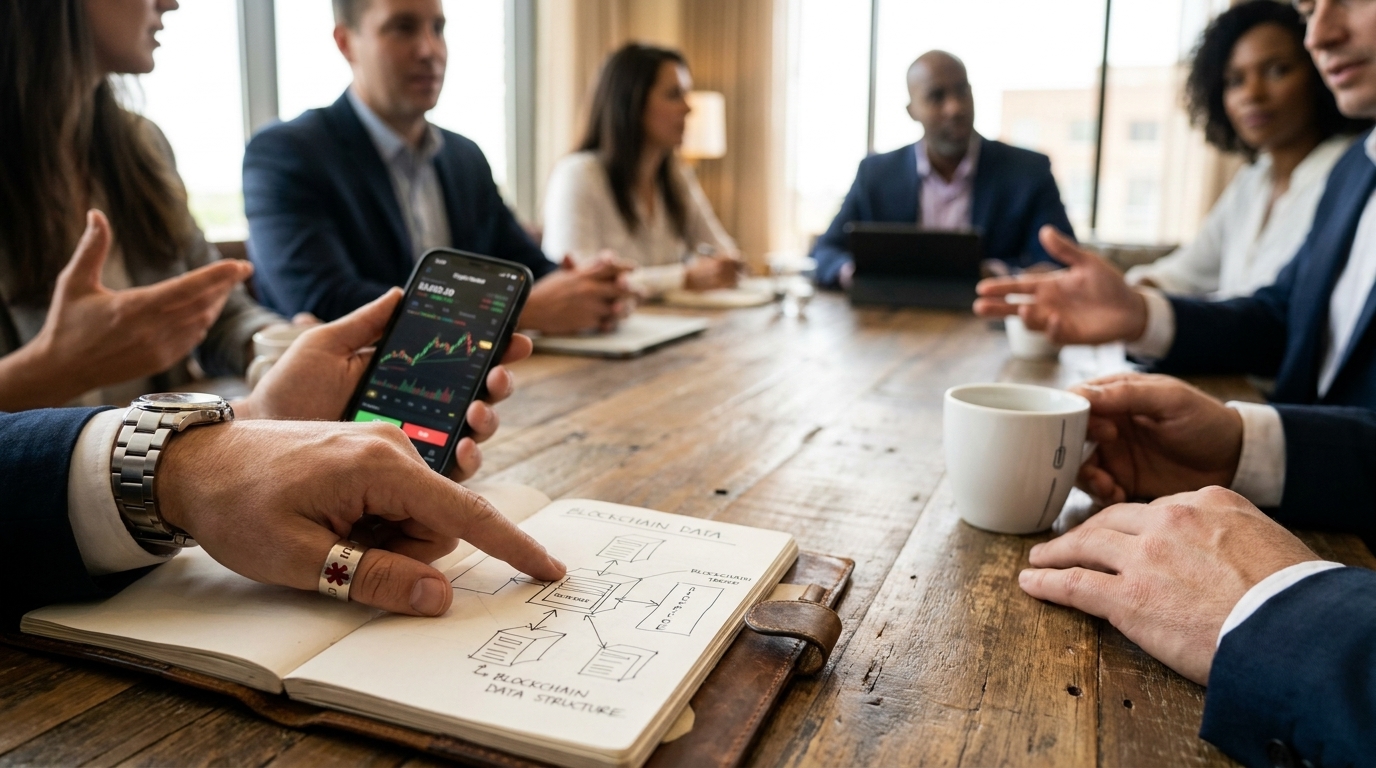 Networking around table with like-minded professionals