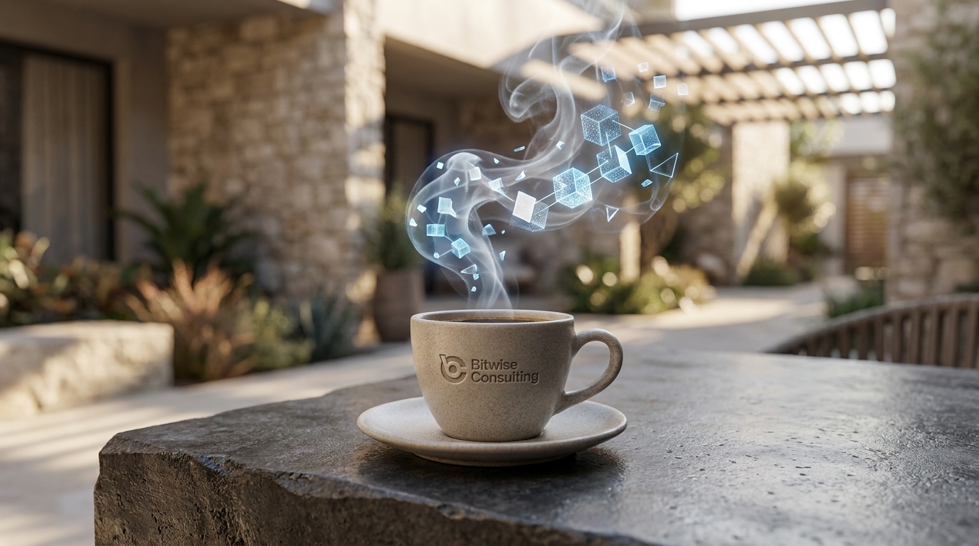 Crypto strategy discussion over coffee with hardware ledger
